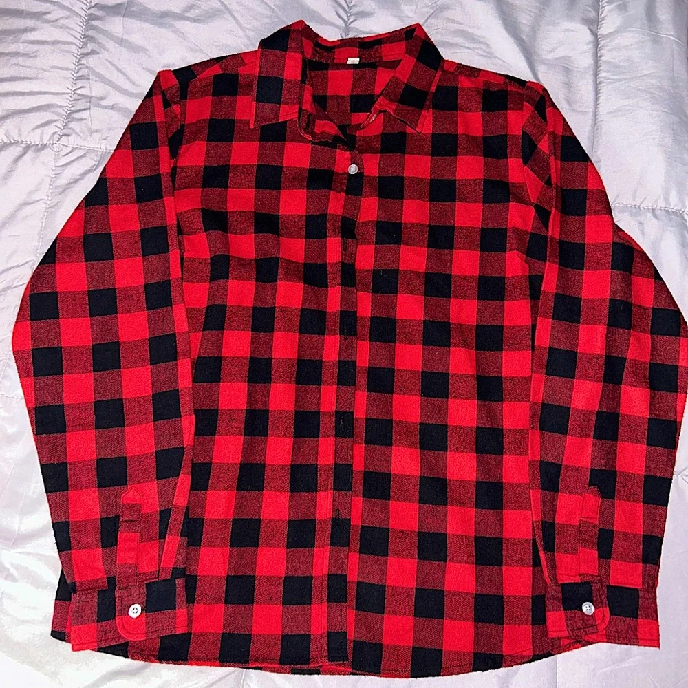 Large Red/Black Flannel - Picture 1 of 1